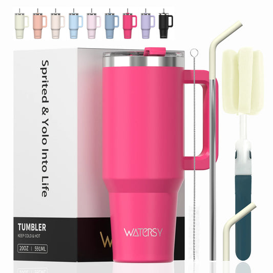 Tasse thermique avec poignée et paille