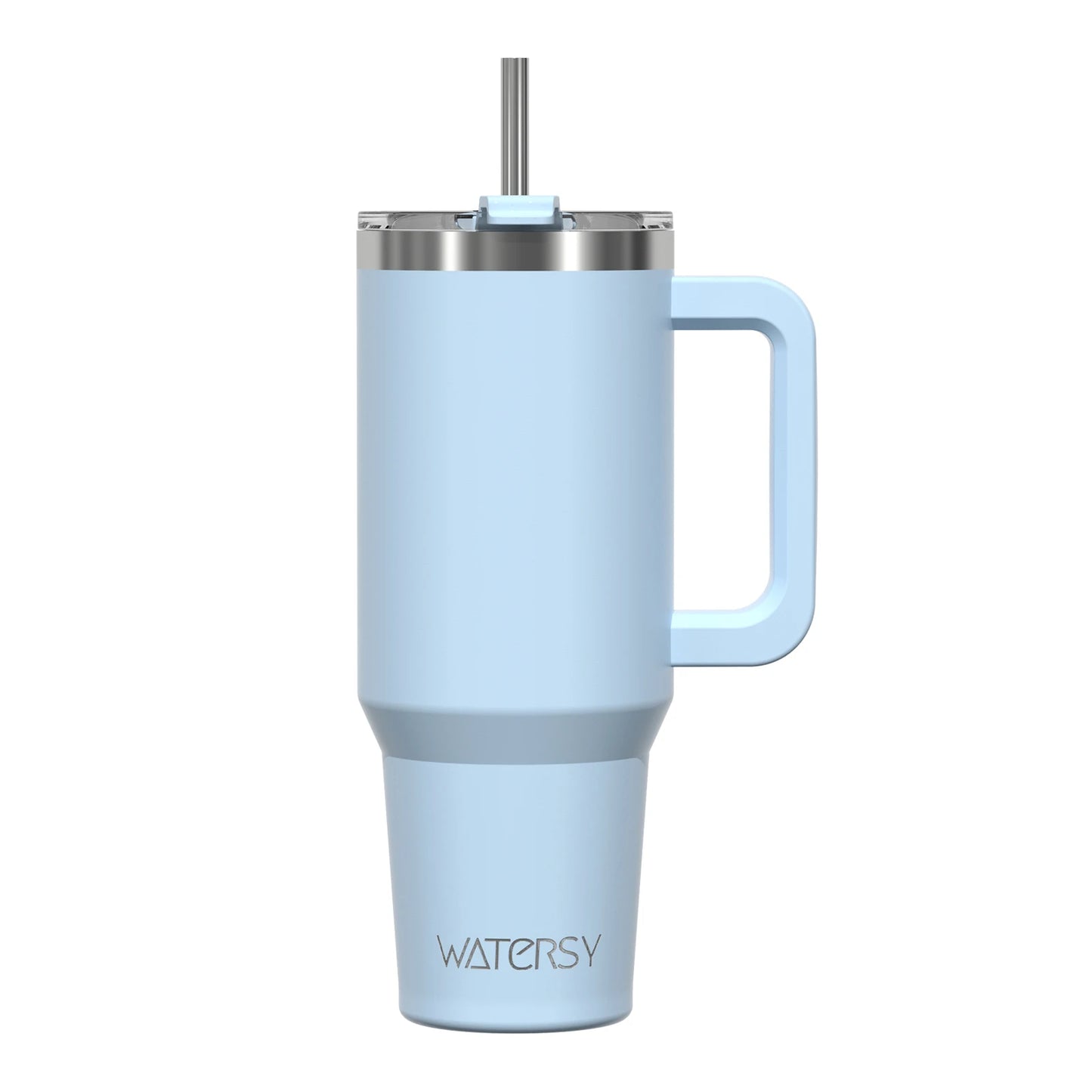 Tasse thermique avec poignée et paille